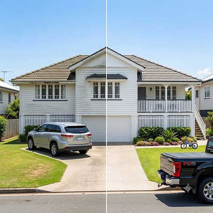 House Washing Experts team with professional equipment and local before after results